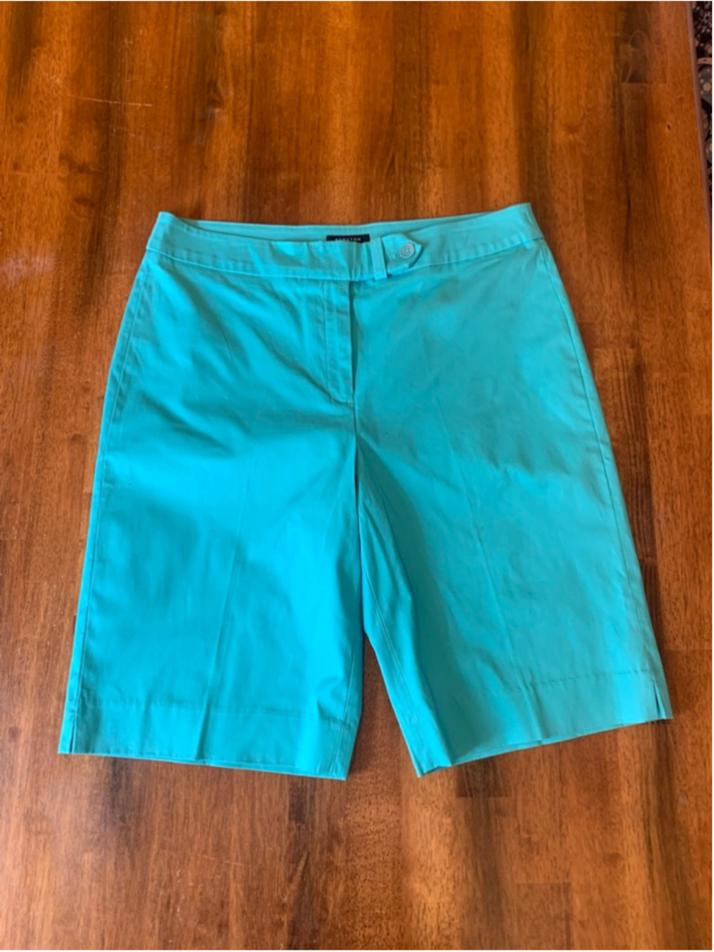 Jones New York Shorts 14 Turquoise Like New Stretch Bermuda - Picture 1 of 6
